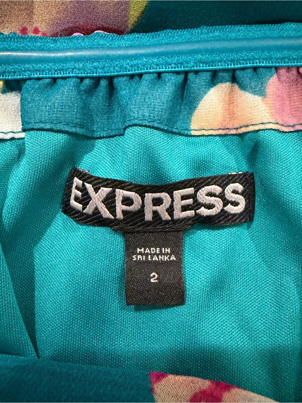 Express Strapless Floral Tie Mini Dress Size 2 - Picture 9 of 10